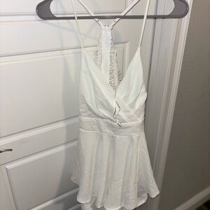 Elegant White Sleeveless Romper